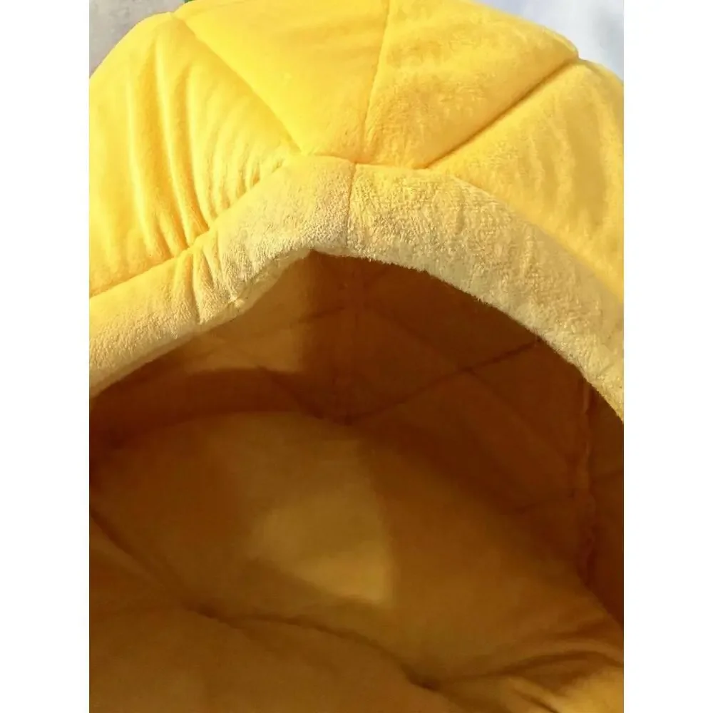 Nandog Pet Gear Yellow Pineapple Pet Cat Dog Bed